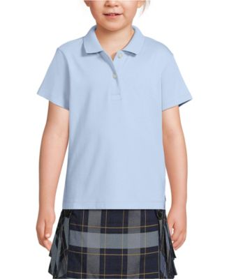 School Uniform Girls Short Sleeve Feminine Fit Interlock Polo Shirt