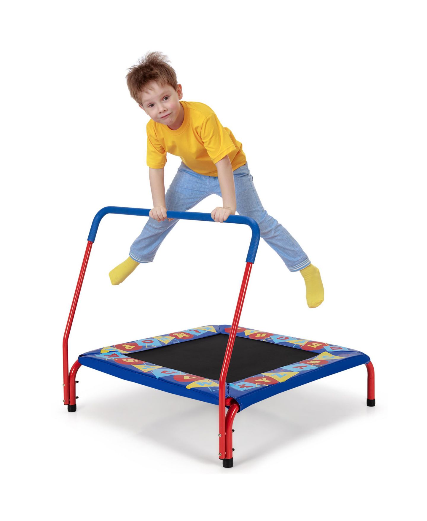 Детская игрушка Costway 36" Kids Square Trampoline Indoor Outdoor Rebounder, цвет: Синий — фото 1