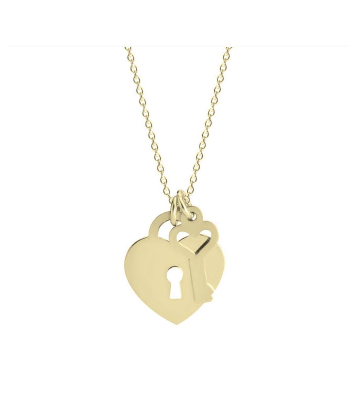 Heart Lock Necklace - Silver