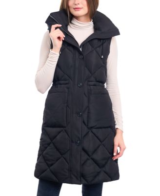 Long quilted vest womens deals