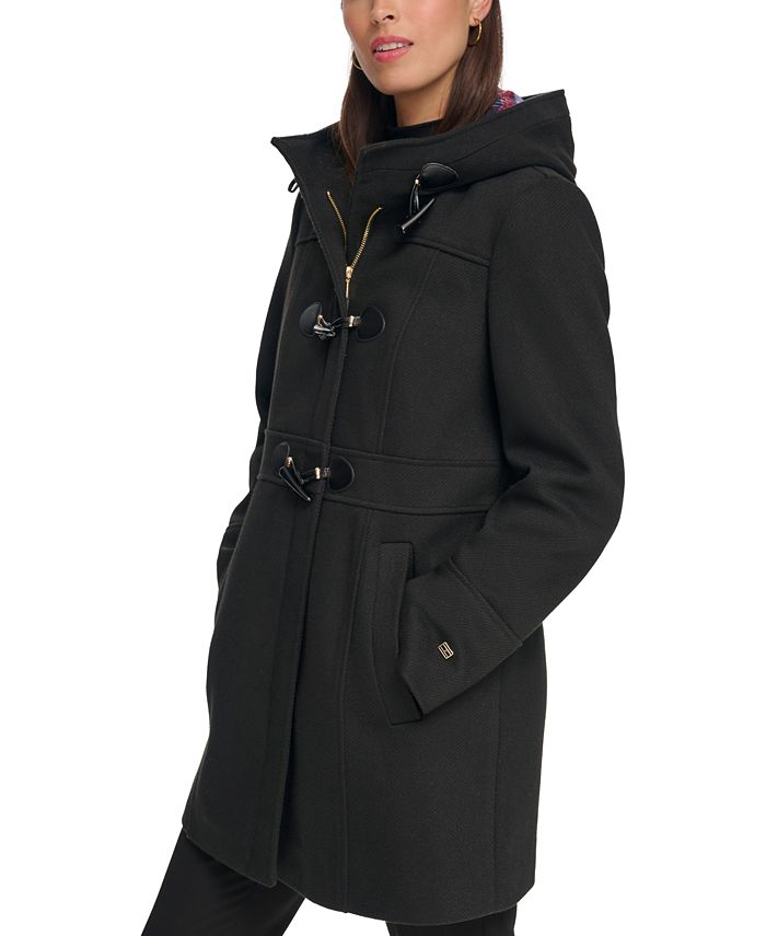 Tommy Hilfiger Women's Hooded Toggle Walker Coat, Created for Macy's ...
