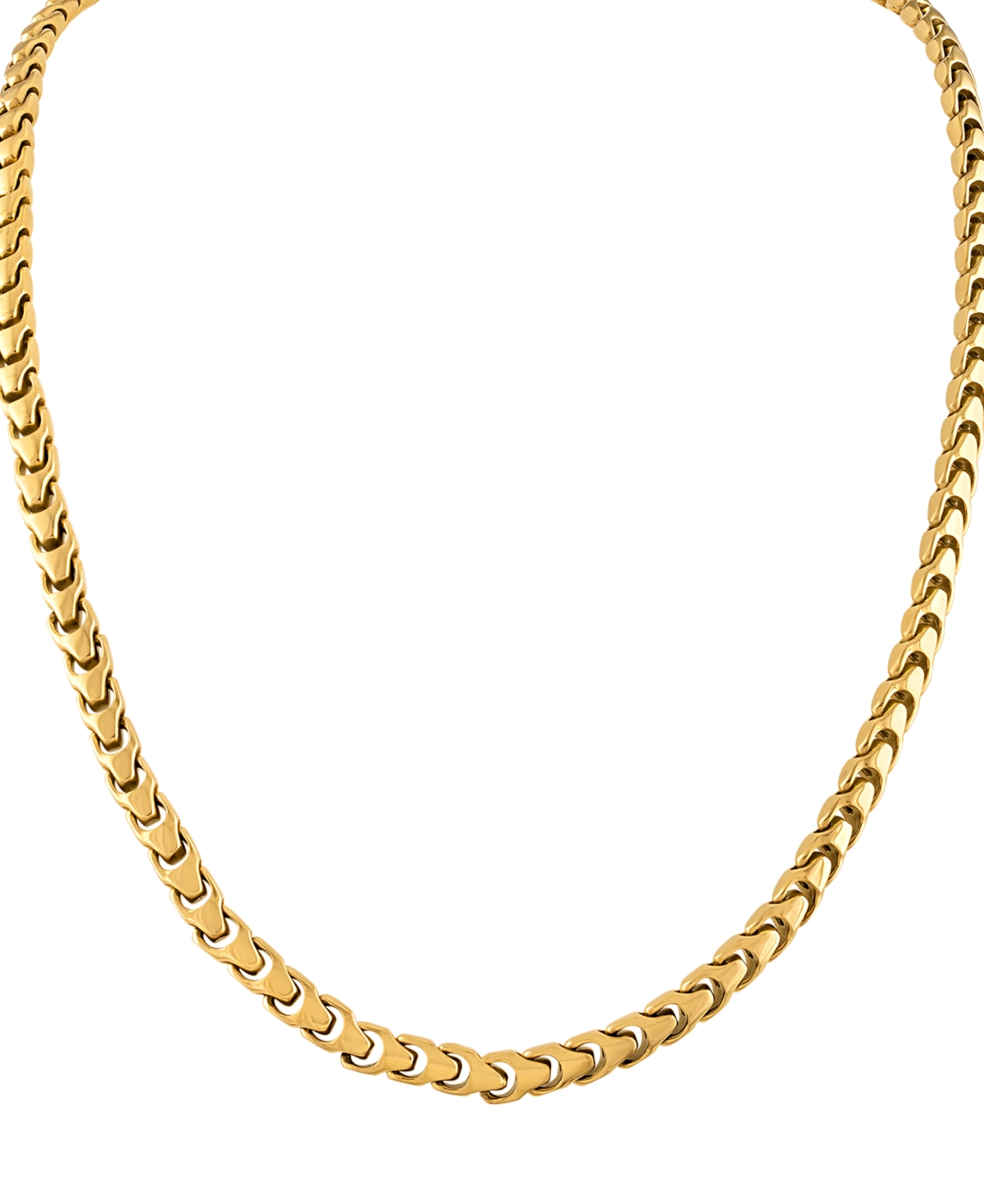 Bulova Men's Link Chain 24" Necklace In Gold-plated Stainless Steel In Na