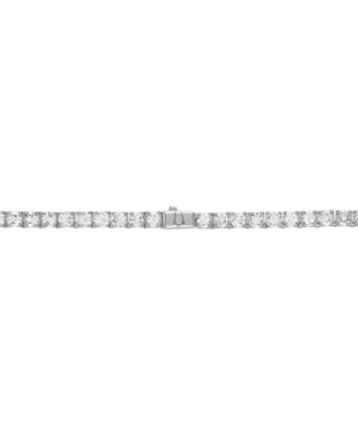 Men's Icon White Topaz (1/10 ct. t.w.) Tennis 22 Necklace in Sterling Silver