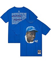 Men's Mitchell & Ness Jackie Robinson Royal Brooklyn Dodgers Cooperstown Collection Legend Portrait T-Shirt