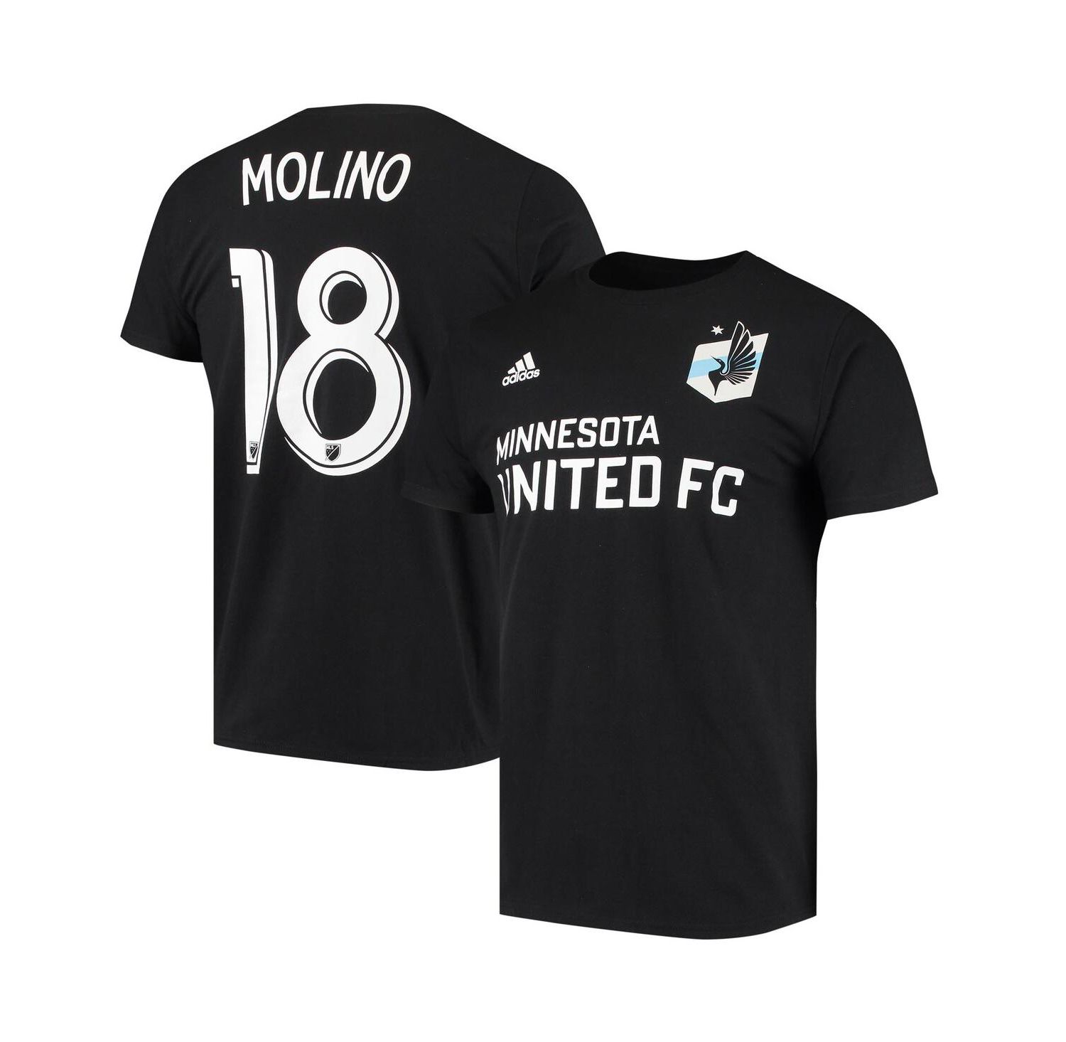 Men's Kevin Molino Black Minnesota United FC Go To Name and Number T-shirt