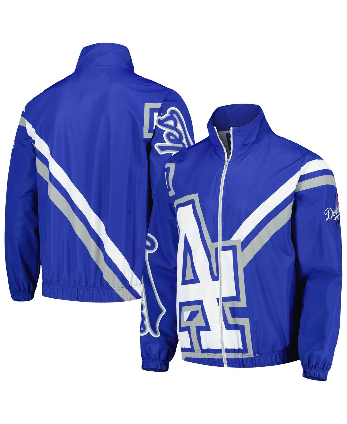 Shop Mitchell & Ness Men's  Royal Los Angeles Dodgers Exploded Logo Warm Up Full-zip Jacket