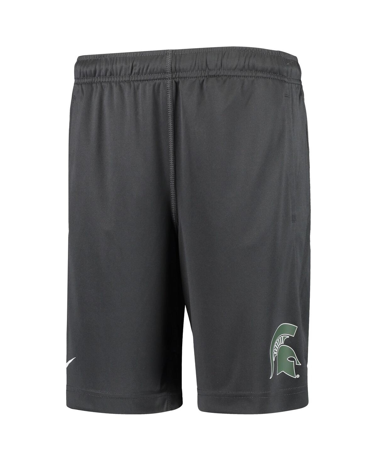 Nike Kids' Big Boys And Girls  Anthracite Michigan State Spartans Performance Fly Shorts