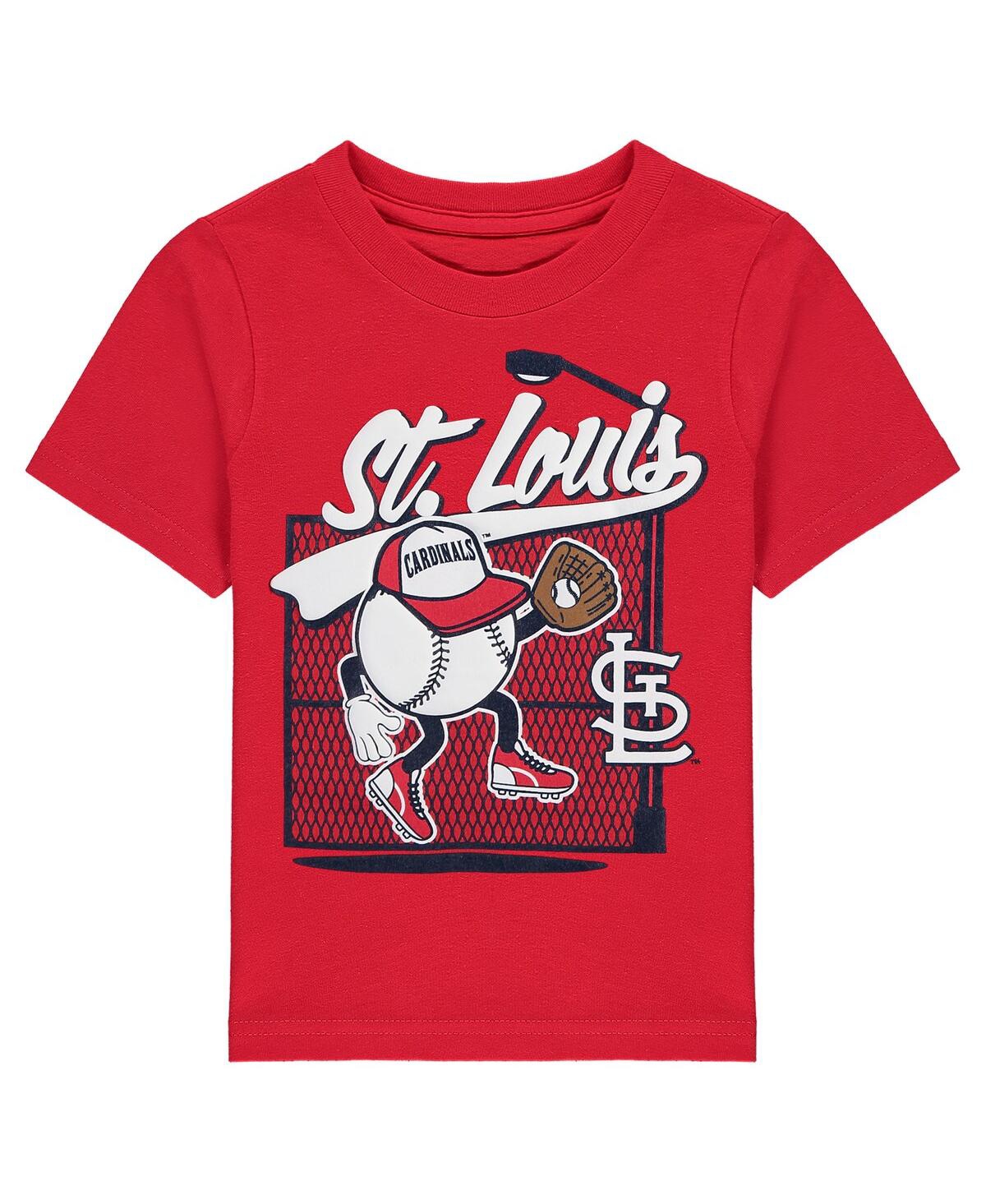 Outerstuff Babies' Toddler Boys And Girls Red St. Louis Cardinals On The Fence T-shirt
