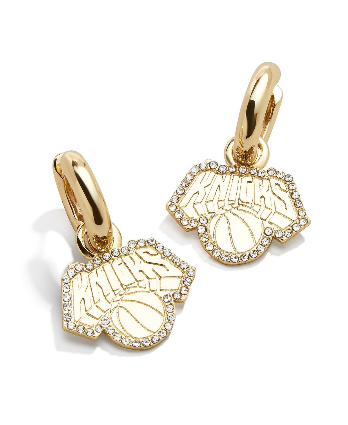 Shop Baublebar Women's  New York Knicks Huggie Earrings In Gold