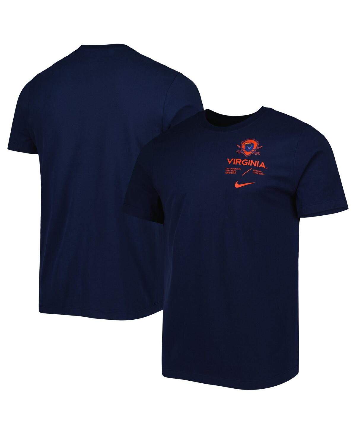 Nike Navy Virginia Cavaliers Team Practice Performance T-shirt In Navy
