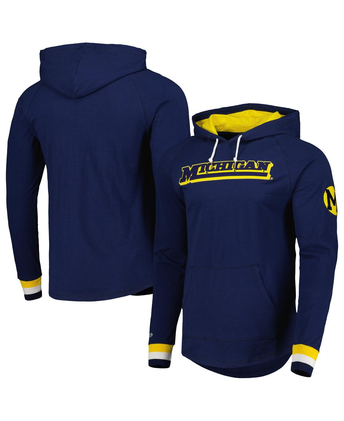 Shop Mitchell & Ness Men's  Navy Michigan Wolverines Legendary Raglan Pullover Hoodie