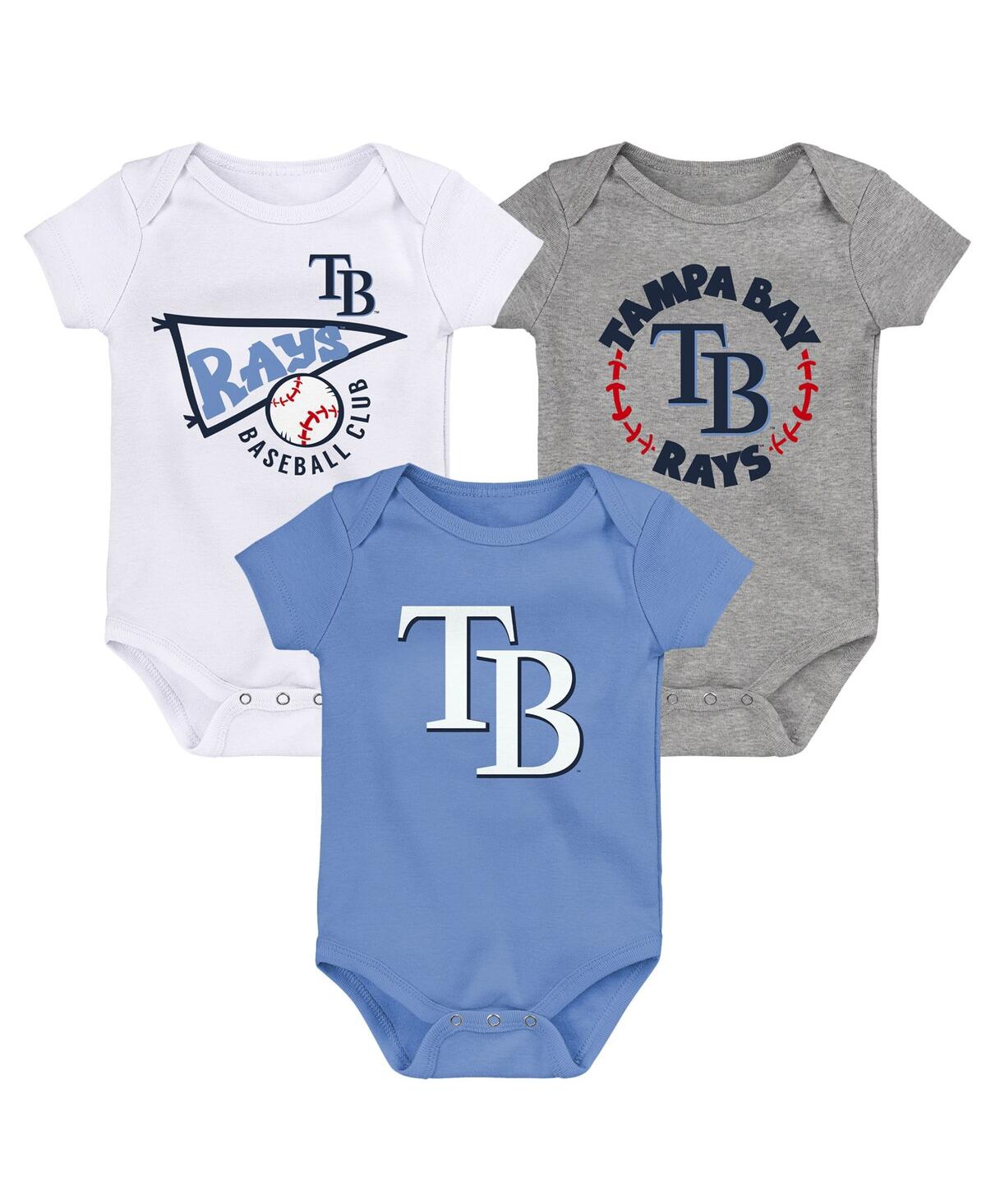 Shop Outerstuff Newborn And Infant Boys And Girls Light Blue And White And Heather Gray Tampa Bay Rays Biggest Littl In Light Blue,white,heather Gray