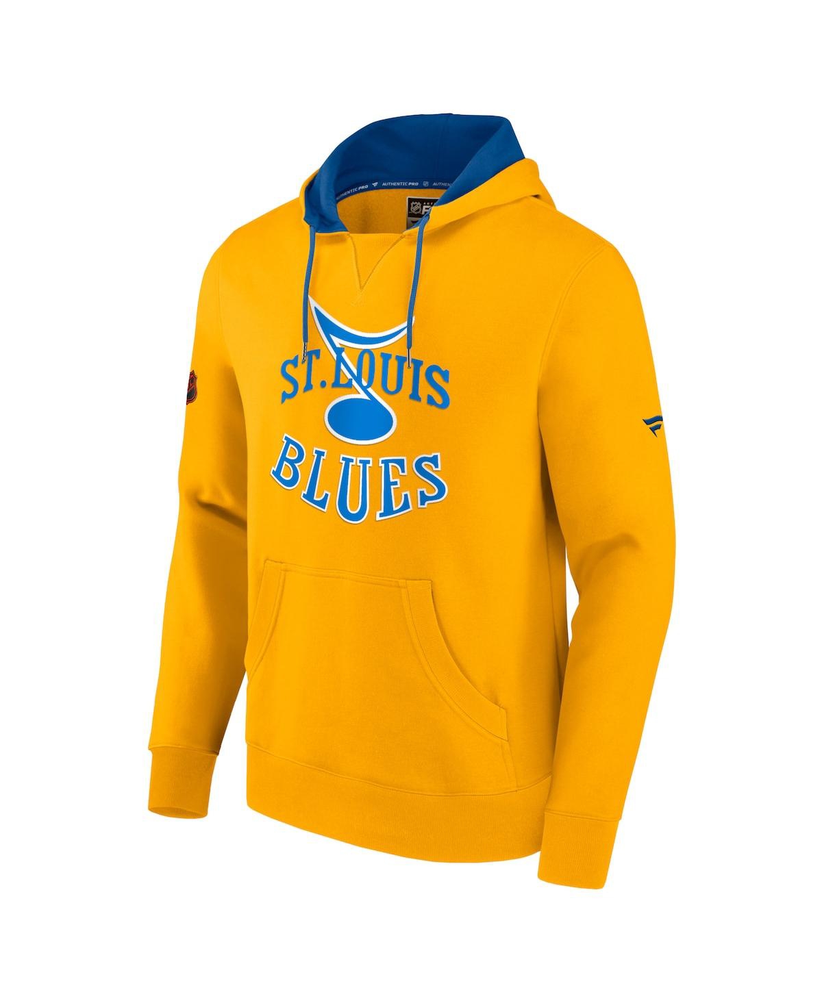 Shop Fanatics Men's  Gold St. Louis Blues Special Edition 2.0 Team Logo Pullover Hoodie