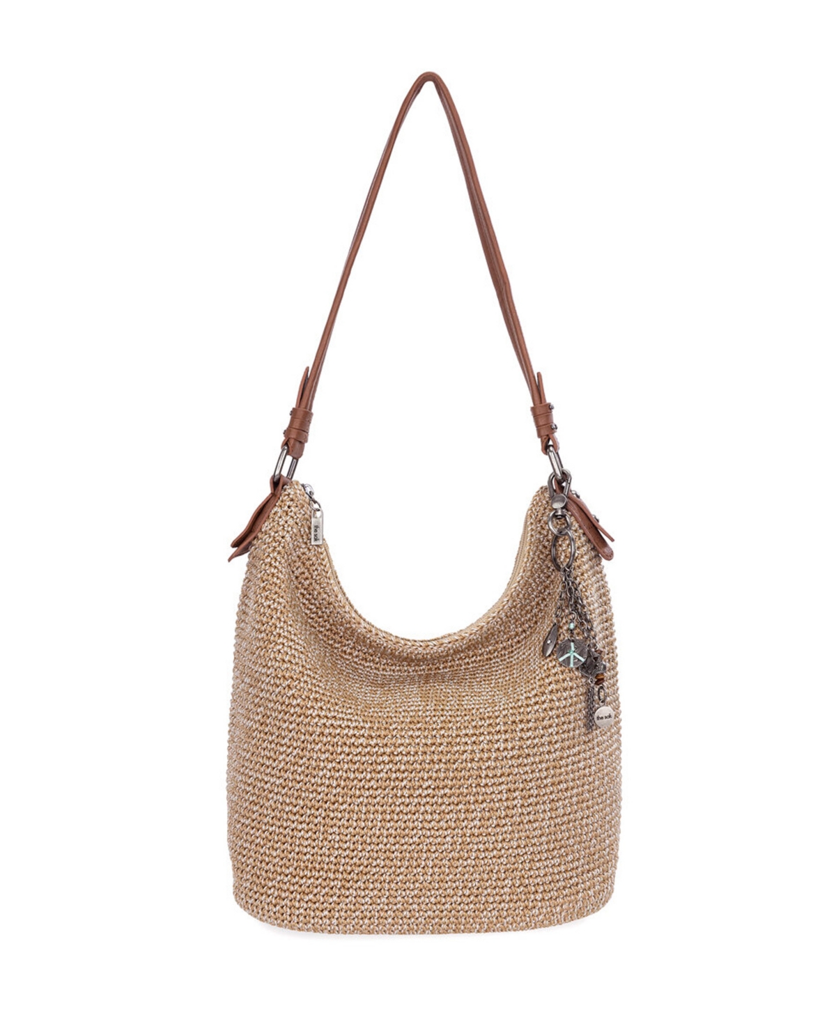 Sequoia Crochet Hobo Medium Handbag - Ecru Multi Beads