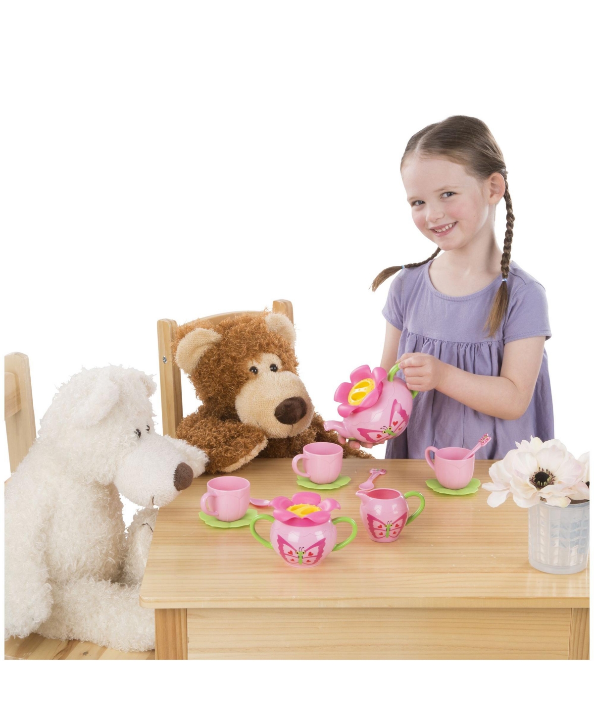 Melissa & Doug Butterfly Tea Set (15 Pcs) In Multi