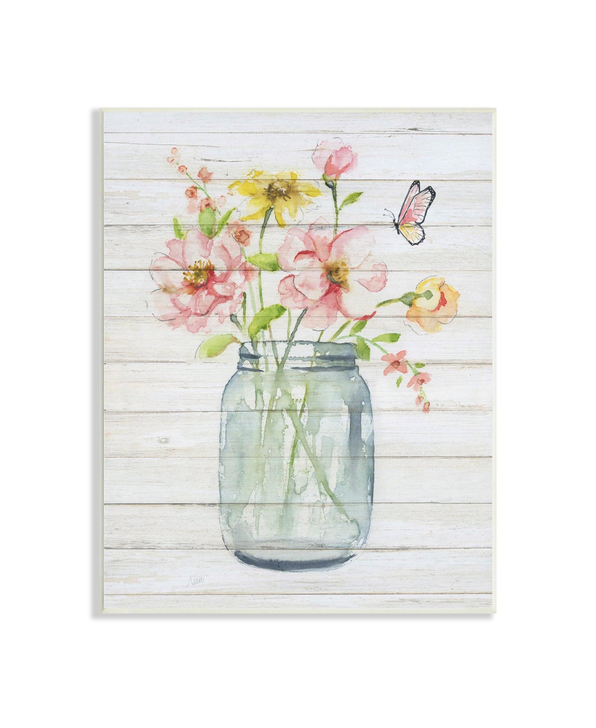 Stupell Industries Spring Wild Flower Assortment Wall Plaque Art, 13" X 19" In Multi-color