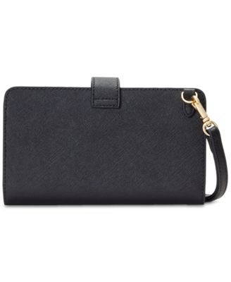 折りたたみ財布 LAUREN RALPH LAUREN Crosshatch Leather Tech Wristlet Lauren Ralph Lauren Crosshatch Leather Tech Wristlet - Macy's