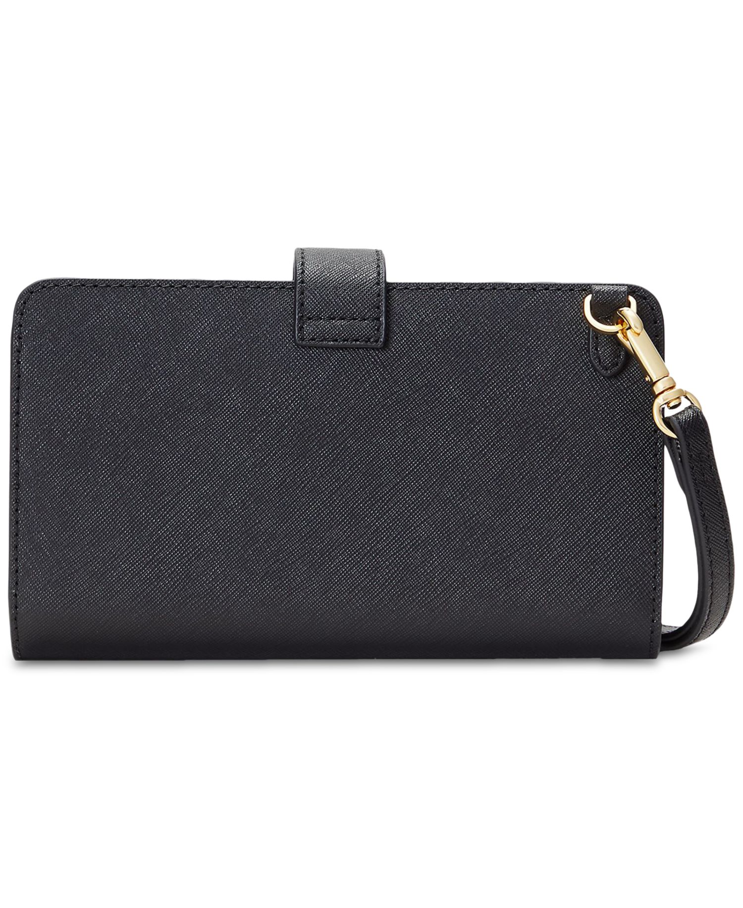 Crosshatch Leather Tech Wristlet