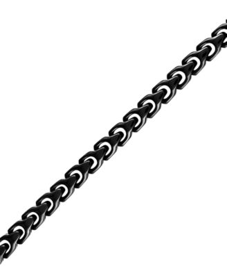 Men's Link Bracelet in Black-Plated Stainless Steel