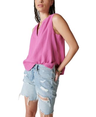 Lucky Brand - Women's Cotton Sleeveless Popover Shirt