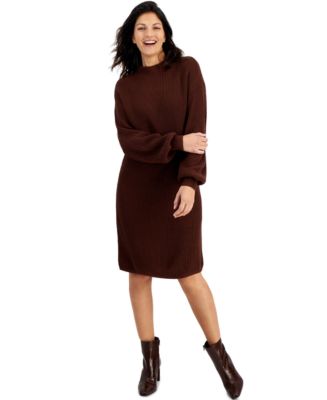 Style & Co Women's Mock-Turtleneck Sweater Dress, Created for Macy's ...