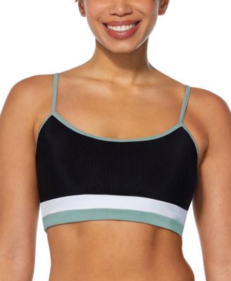 Reebok - Women's Colorblock Ribbed Bralette Bikini Top