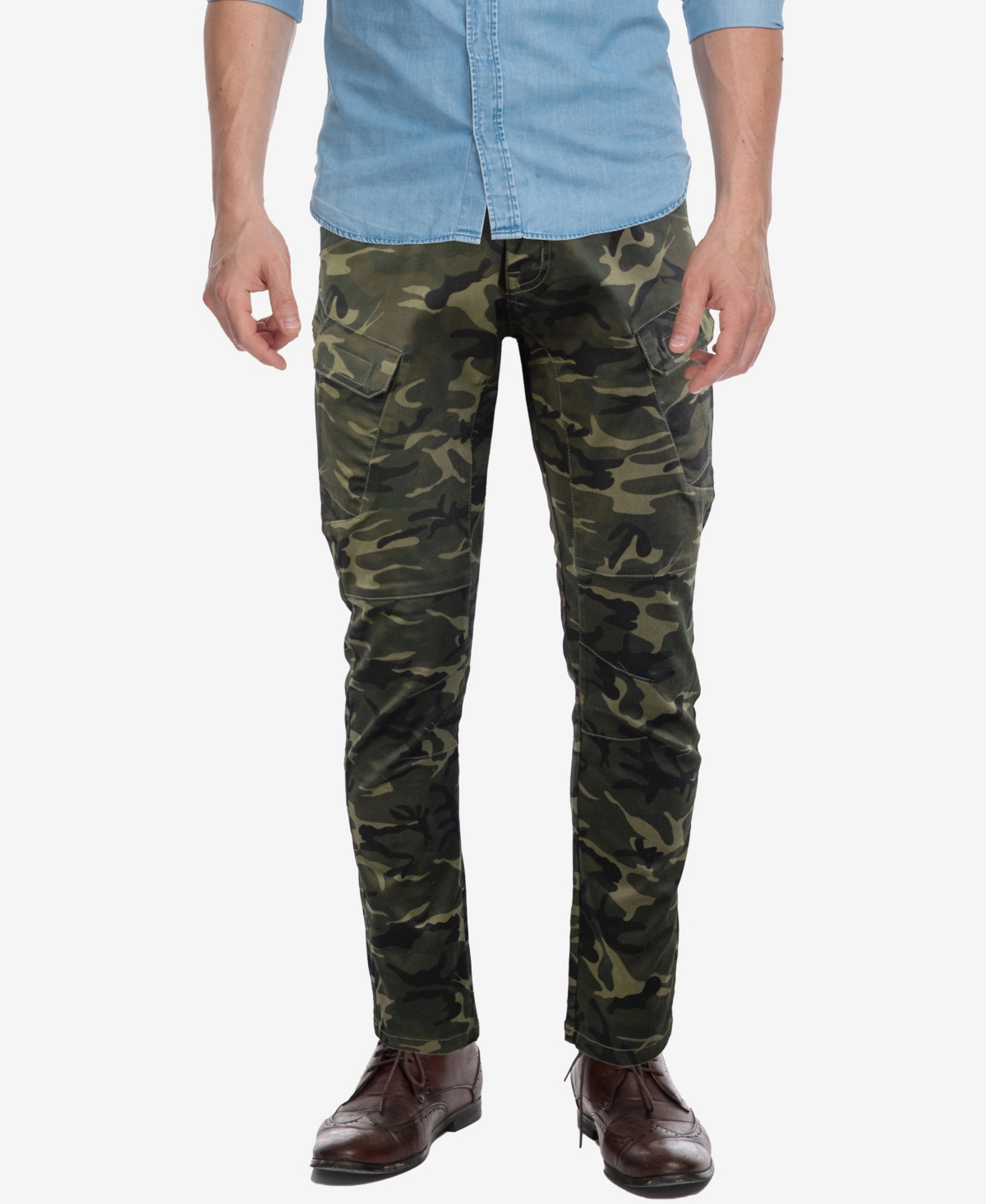 X-ray Men's Utility Cargo Pants In Olive Camo