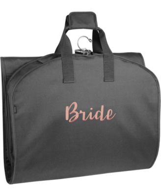 60" Premium Tri-Fold Travel Garment Bag with Pocket and Bride Embroidery