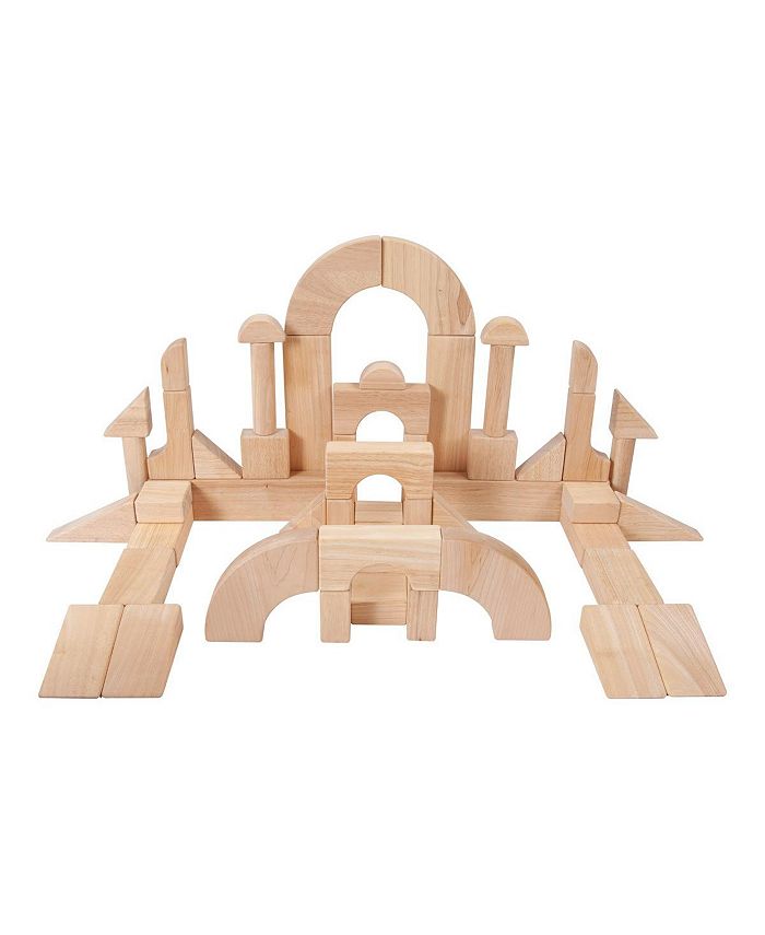 Kaplan Early Learning Durable Wooden Unit Blocks for Building and Block