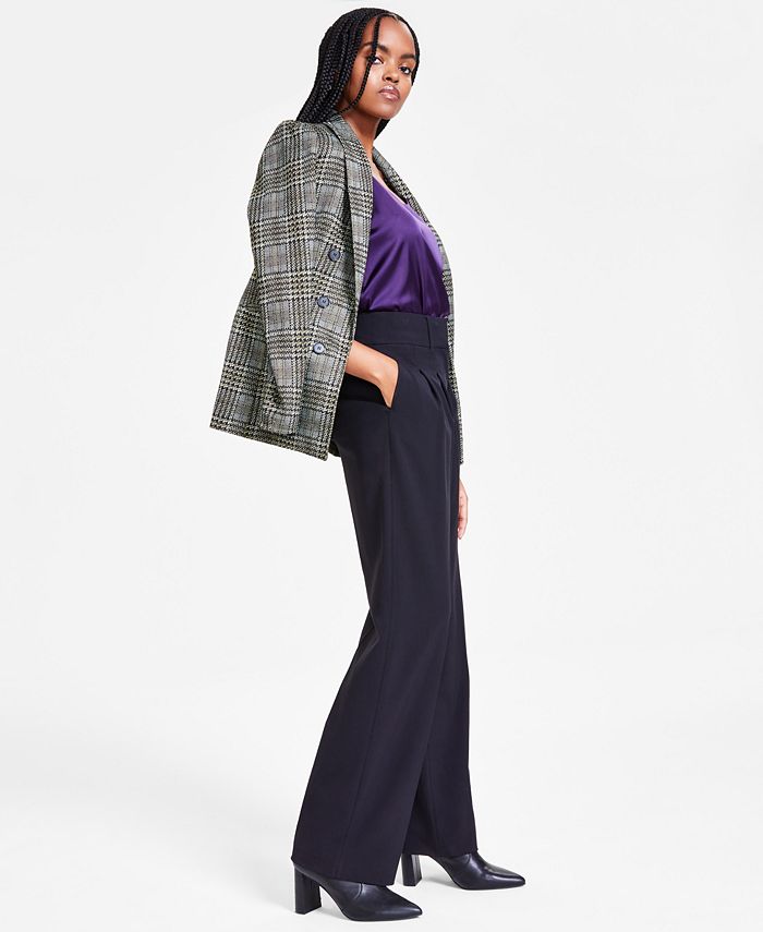 Bar III Women's PleatedFront WideLeg Pants, Created for Macy's Macy's