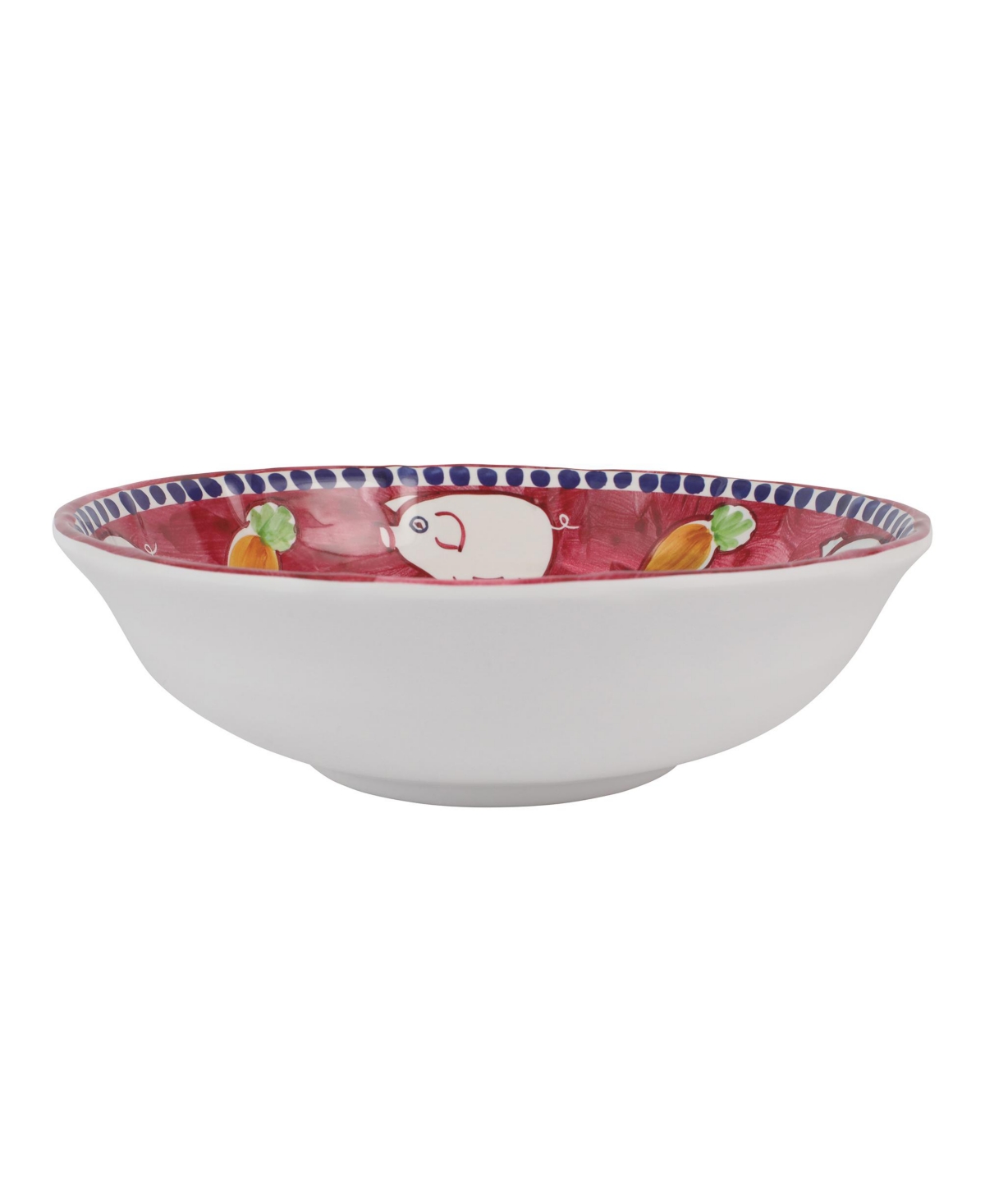Vietri Melamine Campagna Porco Large Serving Bowl In Open Misce
