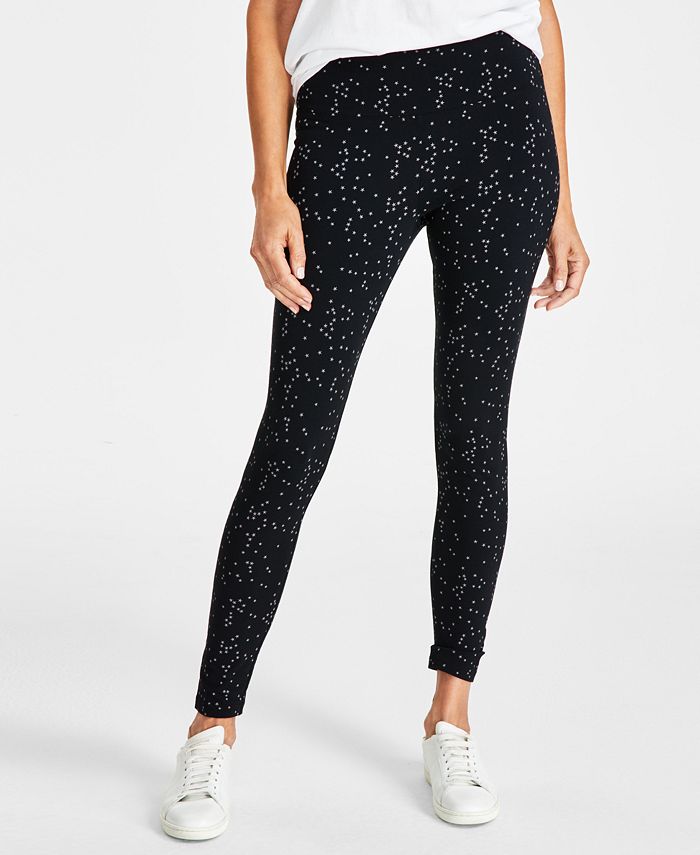 Women Plus Size High Rise Printed Leggings- Red