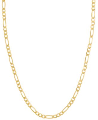 Italian Gold Figaro Link Chain 18