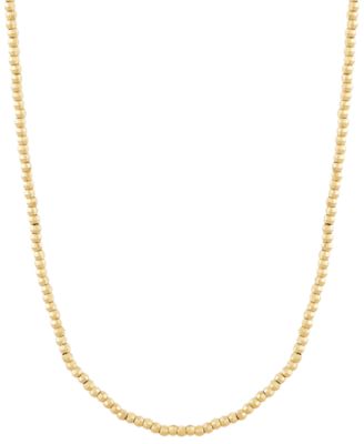 Macy's - Faceted Bead 18" Collar Necklace in 10k Gold