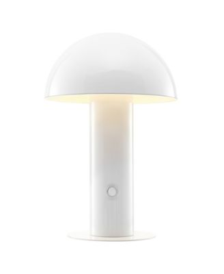Boletus 10.75" Contemporary Bohemian Rechargeable, Cordless Iron Integrated LED Mushroom Table Lamp
