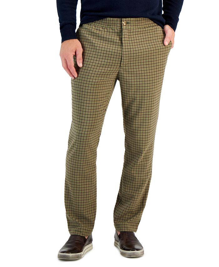 Club Room Men's Four-Pocket Plaid Pants, Created for Macy's - Macy's