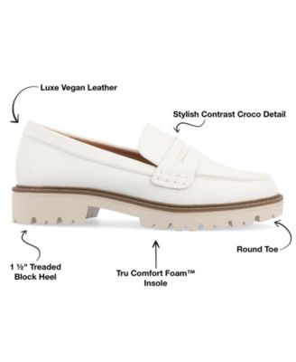 Journee Womens Kenly Medium and Wide Width Slip On Round Toe Loafer