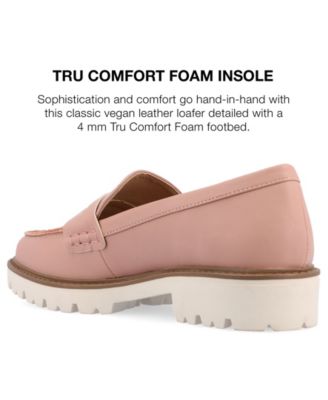 Journee Womens Kenly Medium and Wide Width Slip On Round Toe Loafer