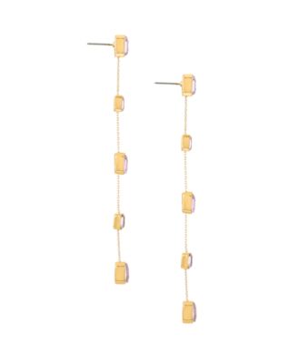 18K Gold Plated Brass Iconic Linear Earrings