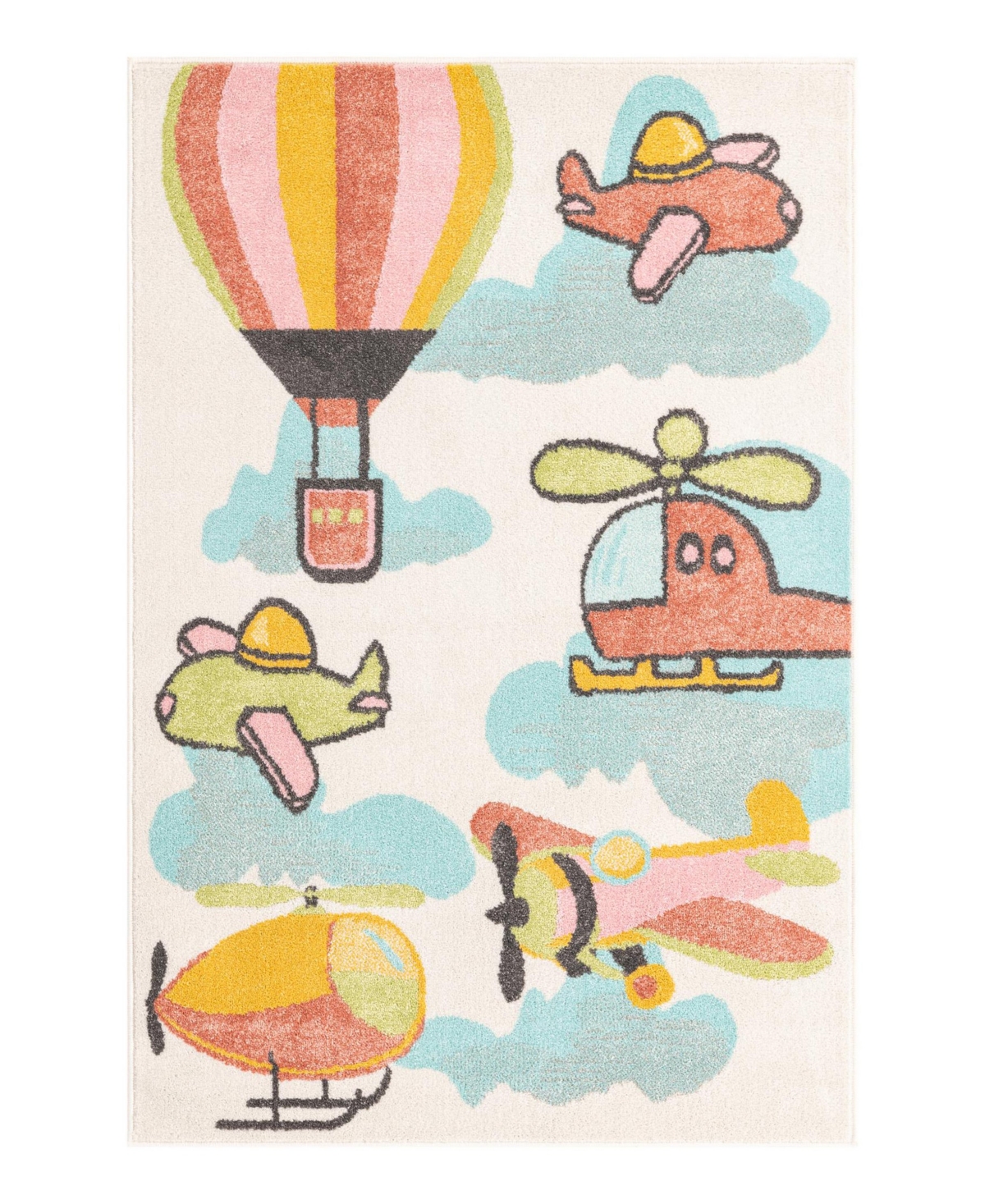 Bayshore Home Campy Kids Flying High 3'11" X 5'11" Area Rug In Multi