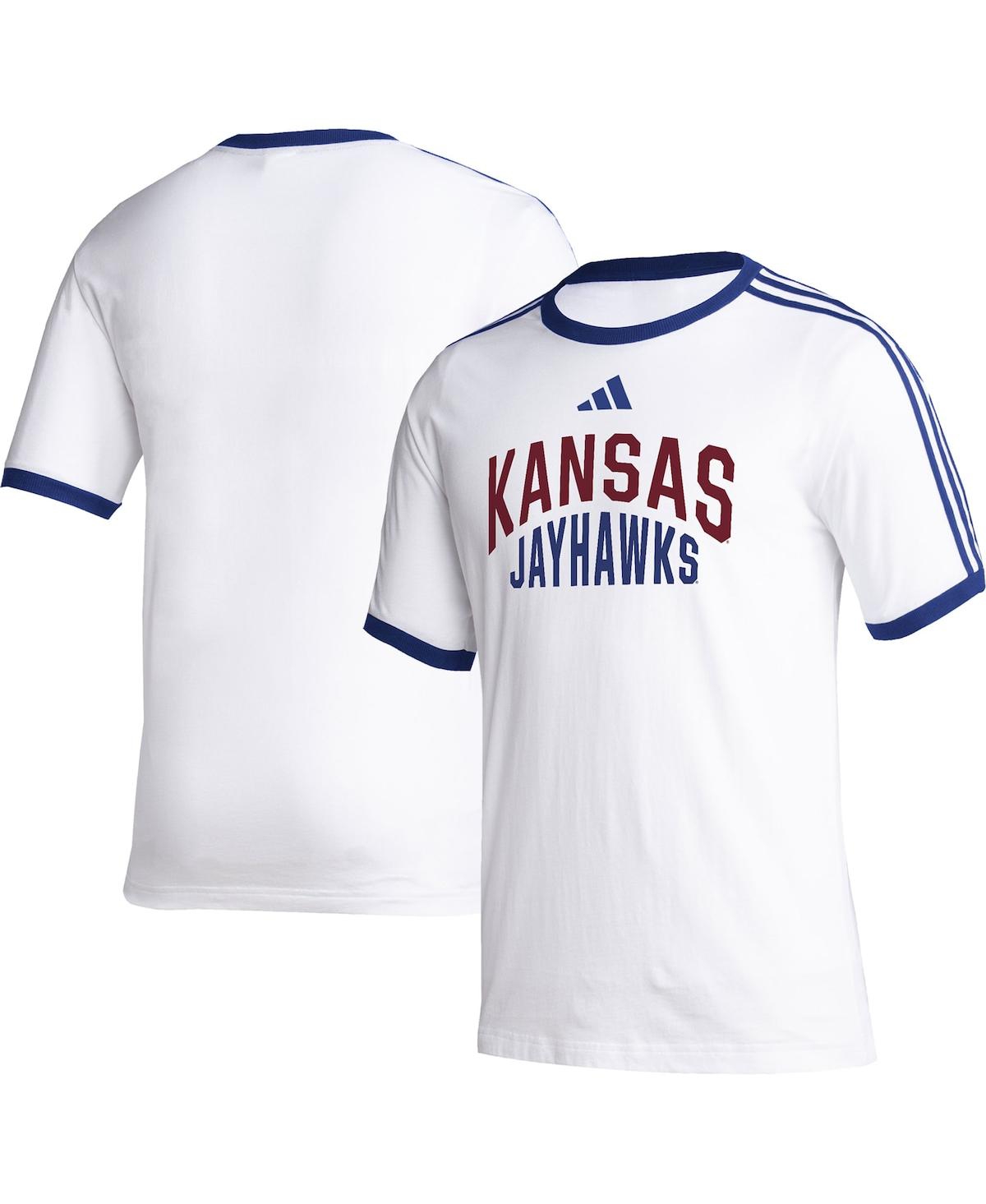Shop Adidas Originals Men's Adidas White Kansas Jayhawks Arch T-shirt