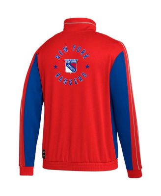 Men's Red New York Rangers Team Classics Half-Zip Jacket
