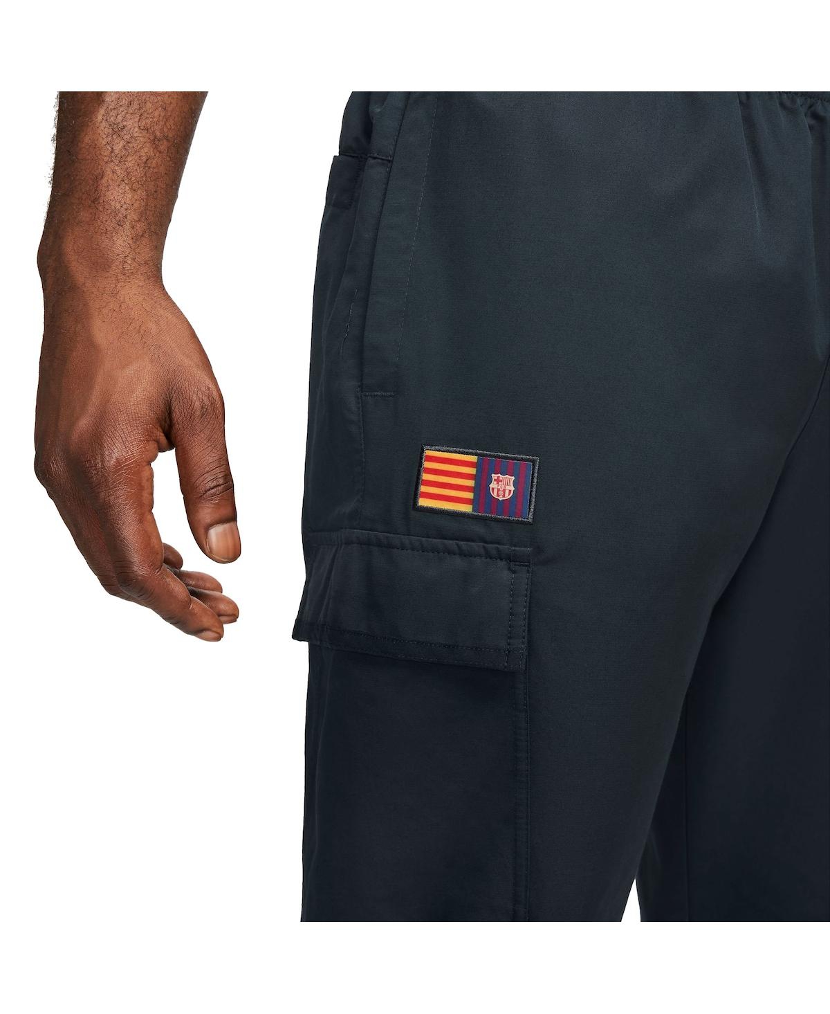 Shop Nike Men's  Blue Barcelona Woven Pants