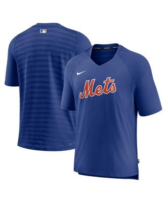 Men's Royal New York Mets Authentic Collection Pregame Raglan Performance V-Neck T-shirt