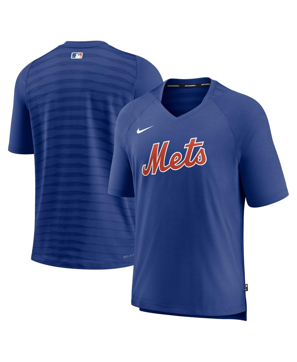 Nike Men's  Royal New York Mets Authentic Collection Pregame Raglan Performance V-neck T-shirt In Royal