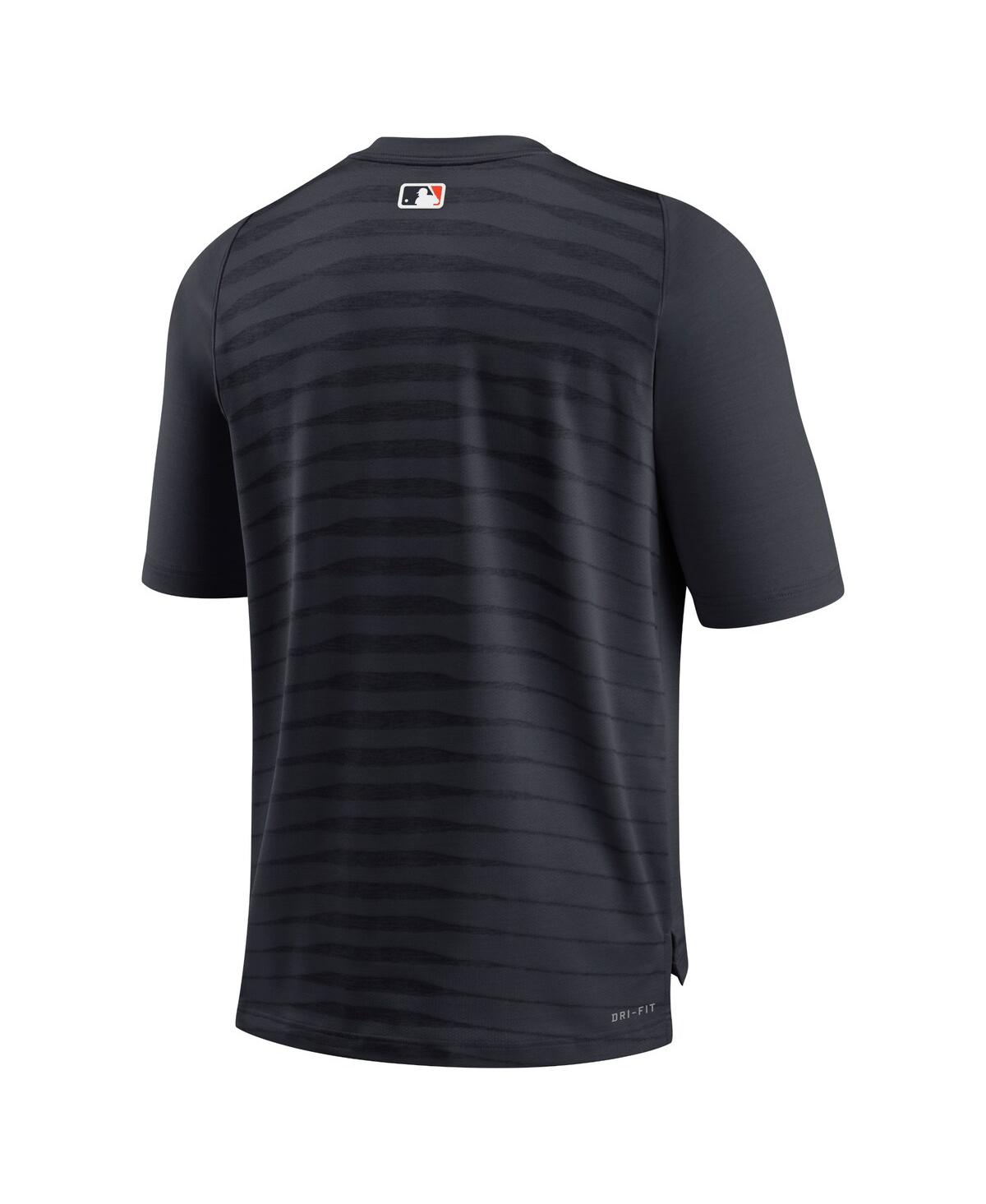 Men's Nike Navy Detroit Tigers Authentic Collection Pregame Raglan Performance V-Neck T-Shirt