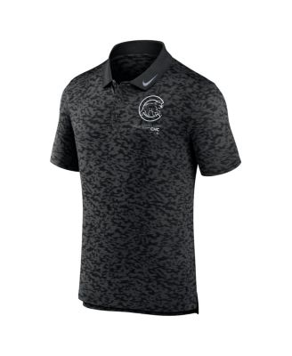 Men's Black Chicago Cubs Next Level Polo Shirt