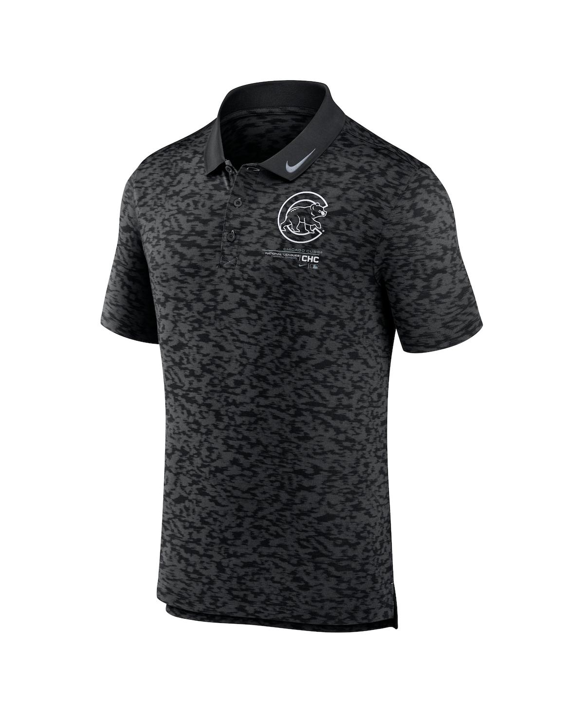 Shop Nike Men's  Black Chicago Cubs Next Level Polo Shirt