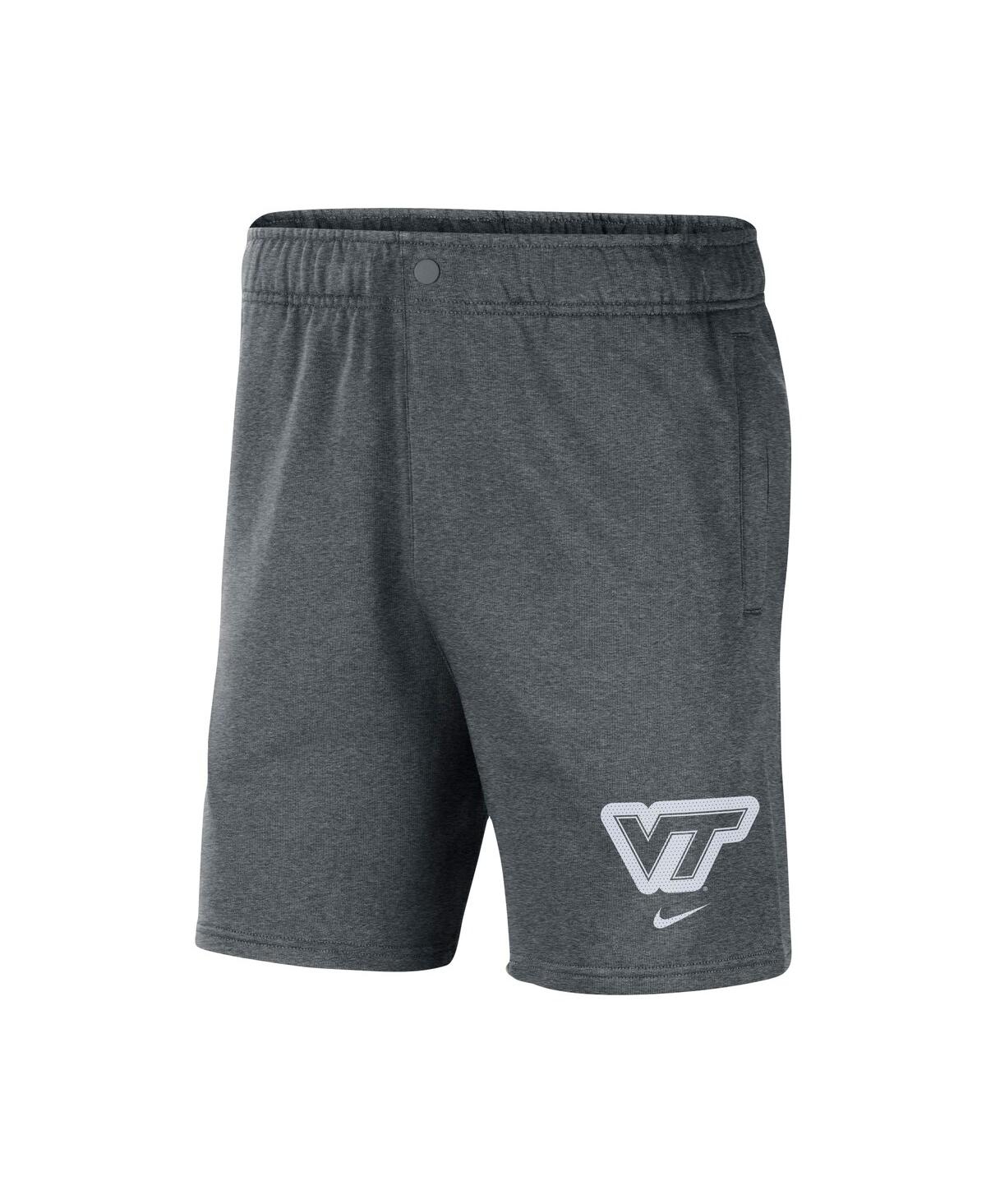 Shop Nike Men's  Gray Virginia Tech Hokies Fleece Shorts