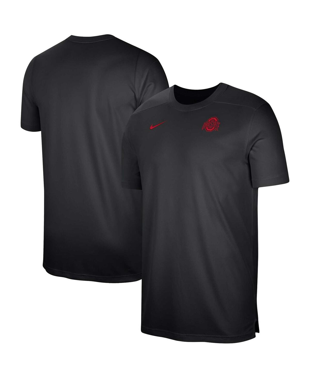 Men's NikeOhio State Buckeyes Sideline Coaches Performance Top - Black